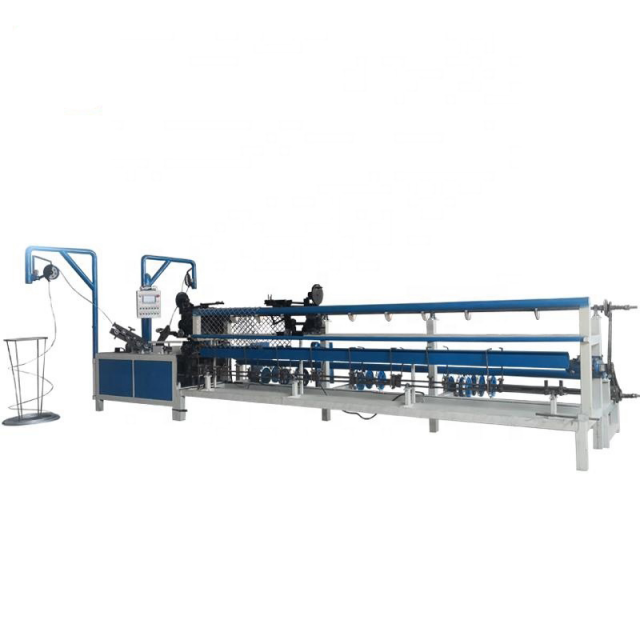 Double wire chain link fence machine